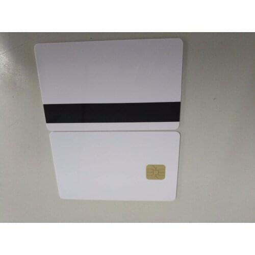 10 pcs/lot SLE4442 Chip contact IC and 3track Hi CO Magnetic black Stripe Composite card