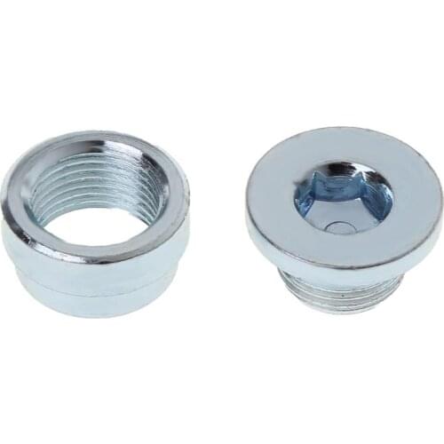 2PCS/Set O2 Oxygen Sensor Weld On Bung & Plug Wideband Nut & Cap Kit Stepped Nut Adapter 090E
