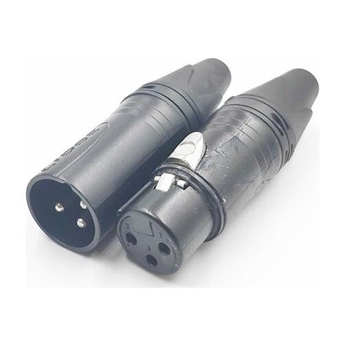 XLR 3 Pin Male Plug XLR Female Jack Audio Microphone Connector for MIC Soldering Straight Connector MIC Adapter