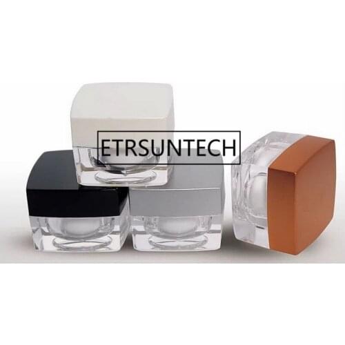 5g 10g 15g 30g 50g Square Acrylic Cream Jar containers Crystal bottle Cosmetic Package Acrylic Container F20172141