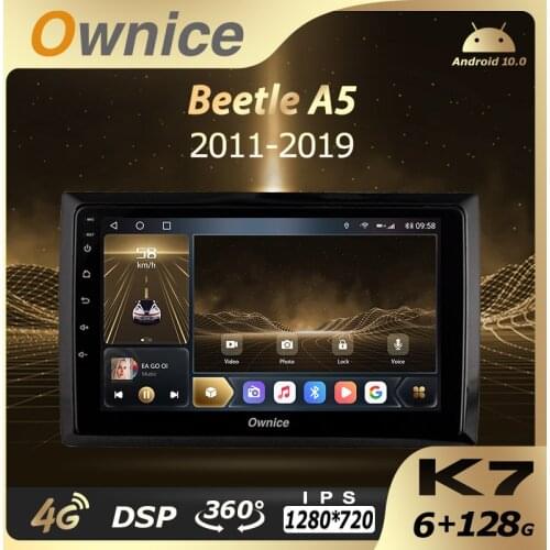 K7 Ownice 6G+128G Android 10.0 Car Radio For Volkswagen Beetle A5 2011 - 2019 Multimedia Player Video Audio 4G LTE GPS Navi