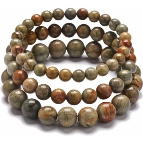 6mm/ 8mm/10mm Astrophyllite Stone Beads Bracelets Super Ball Hand String Female Male Couples Strench Jewelry