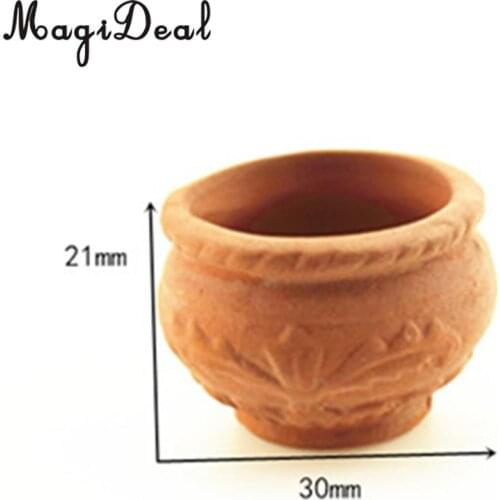 DIY Doll House Miniatures 1:12 Accessories Mini Flower Pot Fairy Garden Decoration