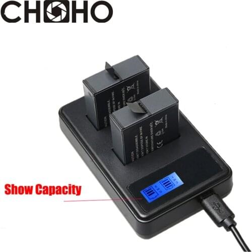 Dual Charger AHDBT-501 USB Cable AHDBT501 AHDBT 501 LCD Display Capacity for Go Pro HERO 5 6 7 8 Black Accessories
