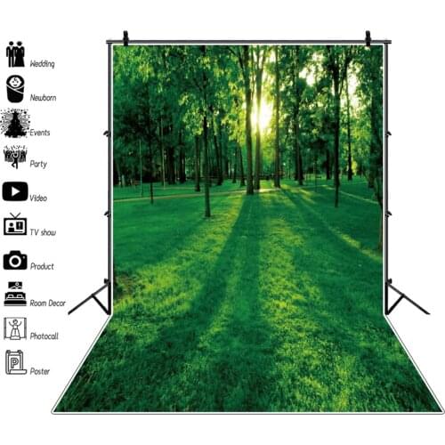 Yeele Spring Sunrise Natural Scenery Forest Jungle Green Plant Tree Background Photography For Photo Studio Backdrop Photocall