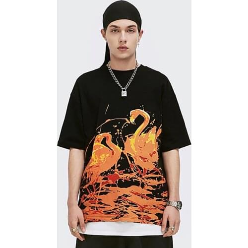 Men Graphic T-Shirts Streetwear Fashion Cotton Short Sleeve Top Tee Clothes