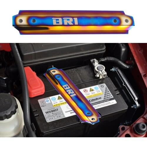 Burning blue steel titanium aluminum car battery universal binding clip compatible bracket tie rod mounting bracket fixing brack