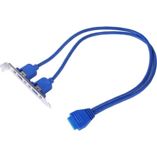 USB 3.0 Back Panel Cable Back Panel Cable 20 Pin Motherboard Female Header 3.0 Back Connector Cable USB Ports 2 Panel W4T3