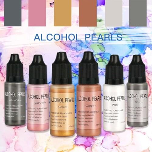15/60ml Metallic Alcohol Pigment Resin Dye Alcohol-Based Ink Concentrated Paint Epoxy Resin Colorant for DIY Resin Casting Craft