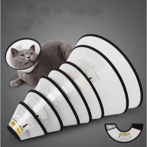 New Translucent Pet Dogs Cats Collar Elizabeth Circle Anti Bite Pet Feeding Medicine Beauty Healing Brace Cover Pet Accessories