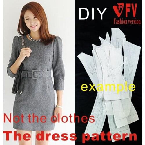 Dresses Sewing Pattern Template Cutting drawing Clothing DIY ((Not selling clothes)) BLQ- 232