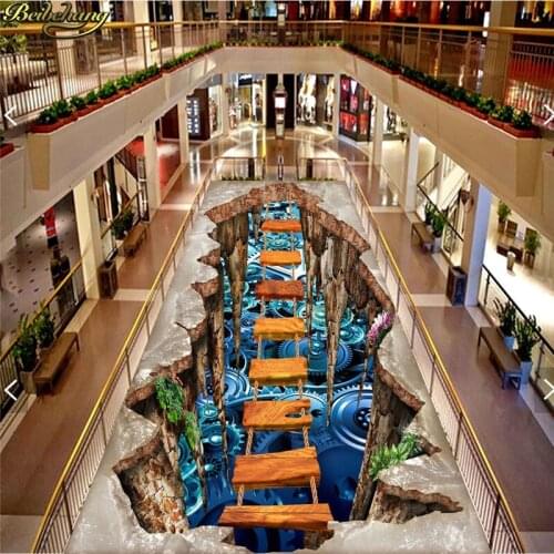 Beibehang Custom Wallpaper Floor Painting 3D Scratch Gear High Definition 3D Flooring papel de parede