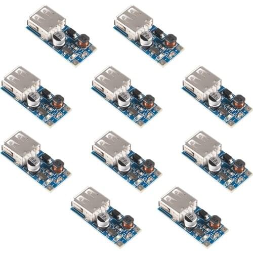 10pcs/lot PFM Control DC-DC Converter Step Up Boost Module 600MA USB Charger 0.9V-5V to 5V Power Supply Module