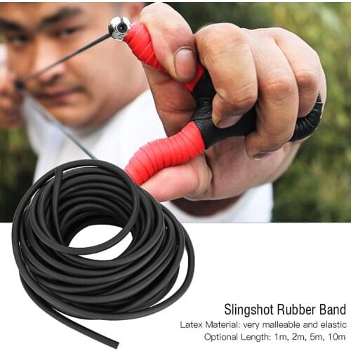 1M/2M/5M/10M Natural Latex Slingshots Elastic Rubber Tube Tubing Band for Hunting Gym Exercise Magic acrobatics outdoor fishing