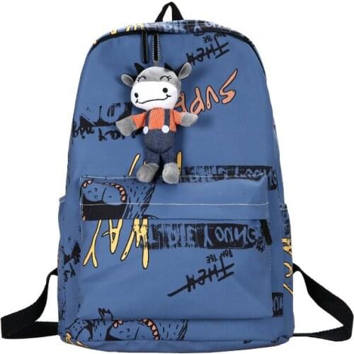 Laptop Computer Rucksacks Solid Cartoon Printing Unisex Backpacks Large Capacity Mochila Travel Packs Kawaii Schoolbags