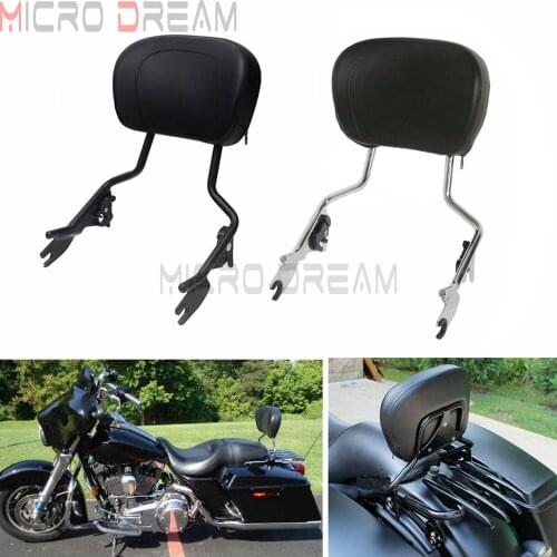 For Harley 2009-2017 Motorcycle Sissy Bar Passenger Pad Backrest Luggage Rack FLHX FLHR FLHT Road King Street Glide Road Glide