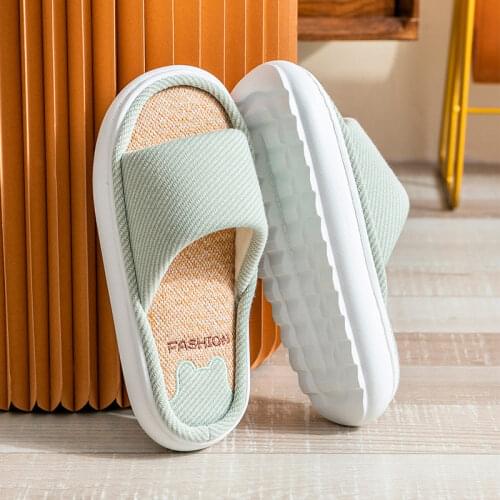 2021 Women Slippers Low Heels Thick Bottom Non-Slip Females Slides Comfortable Soft Casual Indoors Ladies Shoes Big Sizes 44 45