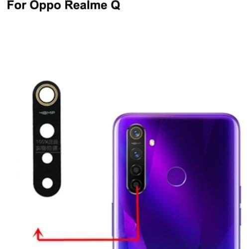 High quality For Oppo Realme Q RMX1971 Back Rear Camera Glass Lens test good For Oppo realmeQ Replacement Parts Real me Q