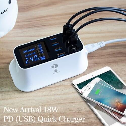 WIN HOW 18W PD fast charging smart charger for iphone X11Pro Xiaomi Samsung s10 mobile phone power adapter universal usb charger