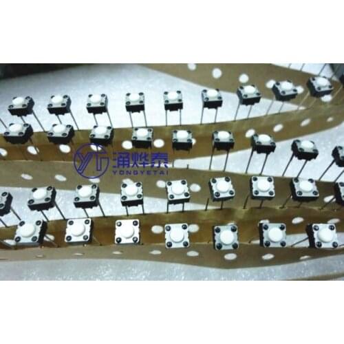 YYT 20PCS Two-pin in-line EVQ22704M press the light touch button to switch 6*6*4.3mm