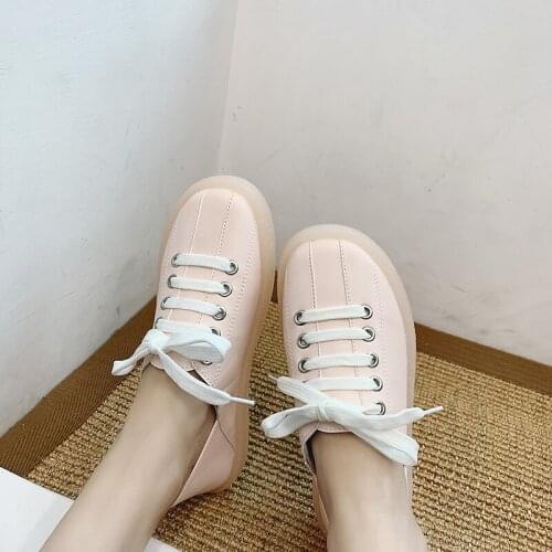 2020 spring autumn explosion ladies sneakers shoes solid color light mouth fashion car stitching sweet cute campus style U20-07