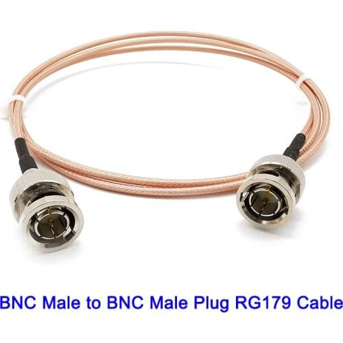 1Pcs BNC RF Connector BNC Male to BNC Male Plug Coaxial 75Ohm RG179 Video Signal Extension Cable for HDSDI CCTV Camera Camcorder