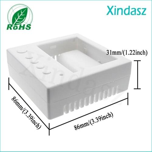 10pcs/lot Temperature sensor box plastic shell plastic junction box(2 AA batteries Box) 86*86*31mm