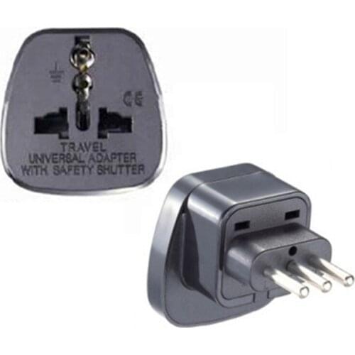 10pcs/lot High Quality Universal UK/US/EU/AU to Italy Italian 3pin Travel Plug Converter Adapter Type L Plug Adaptor Convert
