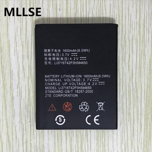 10PCS MLLSE 1600mah Li3716t42P3H594650 battery for ZTE Blade 3 V970 U970 U930n 880F U795n mobile phone
