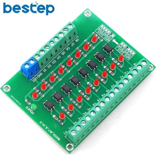 12V To 3.3V 8-Channel 8bit Photoelectric Isolation Module Level Voltage Converter PNP Output PLC Signal Converter Adapter Module