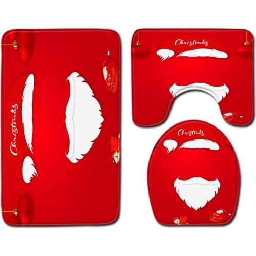 3pcs/set Vintage Cartoon Print Anti-slip Bathroom Floor Mat Home Decor Shower Non-Slip Rug Bath Door Mats