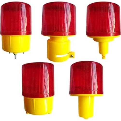 3pcs Solar Warning Light / LED Safety Lamp Warning Lamp Flashing Light Garden Lamp