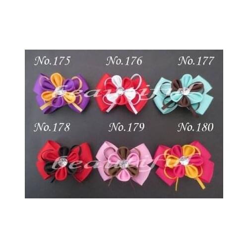 36 PCS hand customize free shipping BLESSING Good Latest Vogue Various Style 2.25 - 2.75" E- Flower hair accessories Bow 218