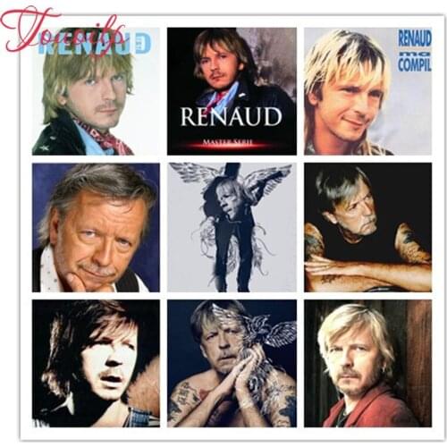 TOUOILP Diamond Embroidered Full Drill rock singer Renaud Diamond Painting Cross Stitch Soccer Birthday Party Decorations Kids