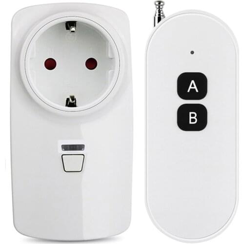 433MHZ 110V 220V 260V RF Wireless Remote Control Switch Socket EU Electrical Outlet Switch 1000m Transmitter