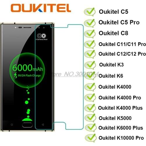 Screen Protector For Oukitel C19 C23 Pro K5000 K4000 K1000 Pro Tempered Glass Film For Oukitel C5 C11 C12 Pro Phone Case Film