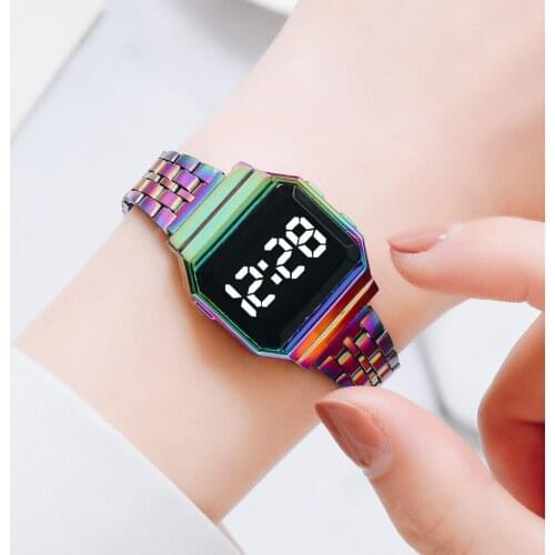 Electronics Wristwatch Branded Womens Watches Touch screen Luxury Watch Stainless Men watches Couples Clock Relogio masculino