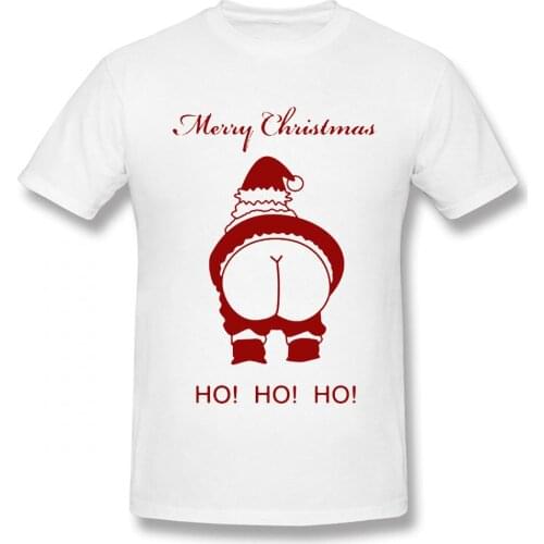 Rude Santa Father Christmas T-shirt Funny Bottom Men T Shirt Merry Christmas Shirt for Men Women Funny Tee Shirt