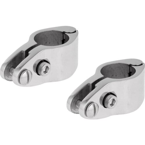 Pack of 2 Pieces Boat Cover/ Canopy Fittings - Standard Clamp Suits 0.87" Bar Tube Frame Heavy Duty 316 Stainless Steel