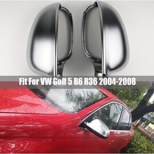 Matt silver Rearview side Mirror Cover Replace Cap Shell For VW GOLF 5V MK5 GTI Jetta Passat B5.5 B6 EOS Sharan Superb Side Wing
