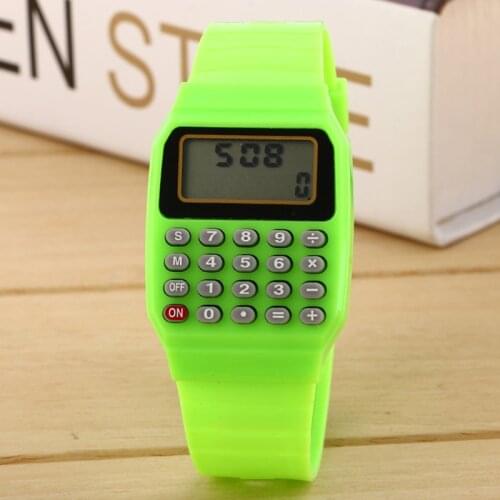 Fashion Child Kids Silicone Date Multi-Purpose Electronic Calculator Wrist Watch