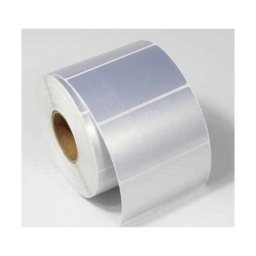 Label Sticker 80 x 45 mm 1000 Pieces/Roll Silver Sticker Silver PET Label Waterproof Tearproof Oilproof Barcode Label
