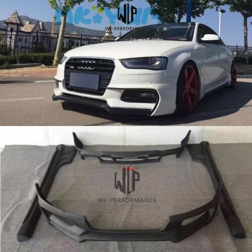 A4 B9 unpainted WD style Car body kit PP auto front bumper side skirts Rear diffuser for Audi A4 B9 WALD body kit 13-15
