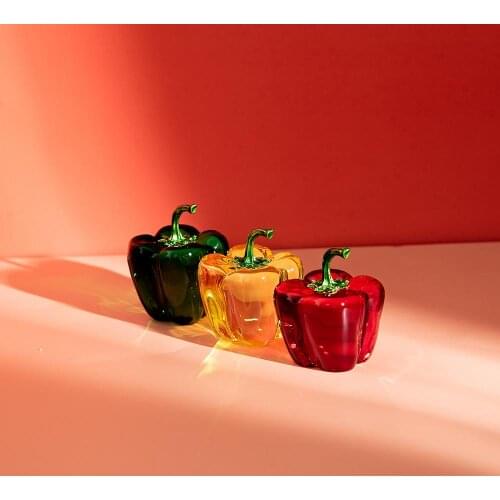 New Comes Colorful Crystal Chili Personalized For Friend Living Coration Home Garden Wedding Decoration Accessories For Room