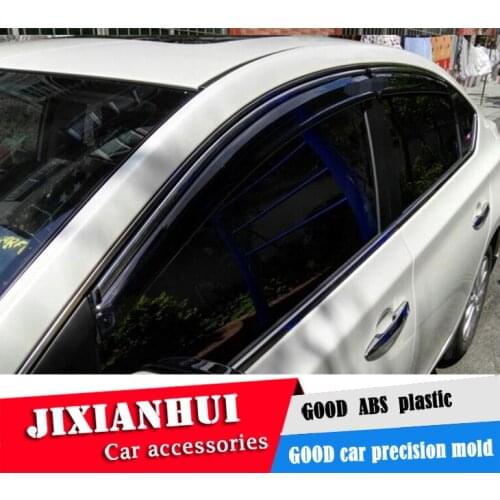 For Nissan sylphy Window Visor For Nissan sylphy 2012-2016 Vent Shades Sun Rain Deflector Guard 4PCS/SET Car Styling