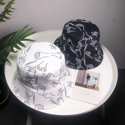 Print Bucket Hats Basin Hat Casual Outdoor Mens Graffiti Big Edge Shading Fisherman Hat