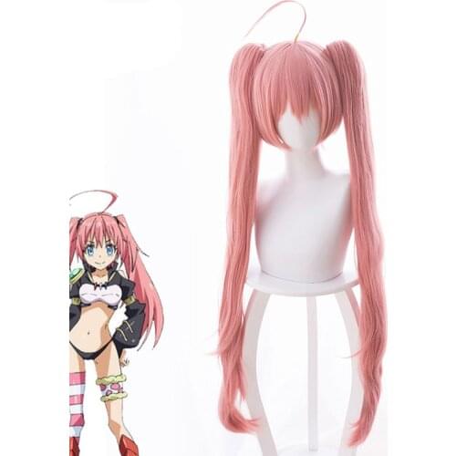 Anime Milim Nava Cosplay Wig Women Girl 90cm That Time I Got Reincarnated as a Slimes Costume Synthetic Hair Halloween Party