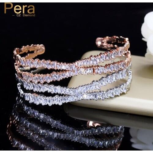 Pera CZ Rigid Bracelets