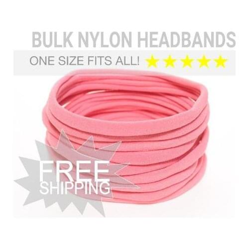 50pcs 2016 New Solid Elastic Nylon Headband, turban Headbands,Girls and Kids Hairband Hair Accessories