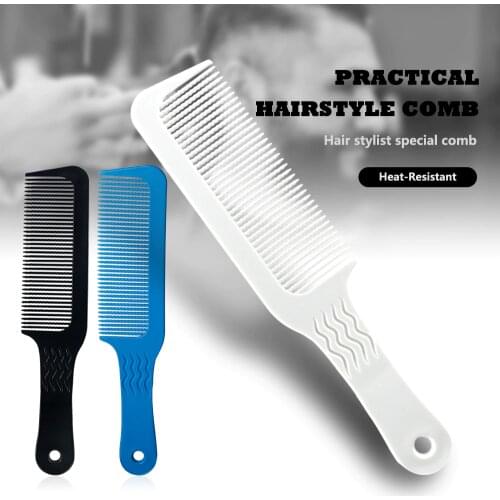 Professional Hair Flat Top Comb Plastic Hair Cutting Brush Barber Hairdressing Wide Tooth Comb Barber Styling Brush Tool